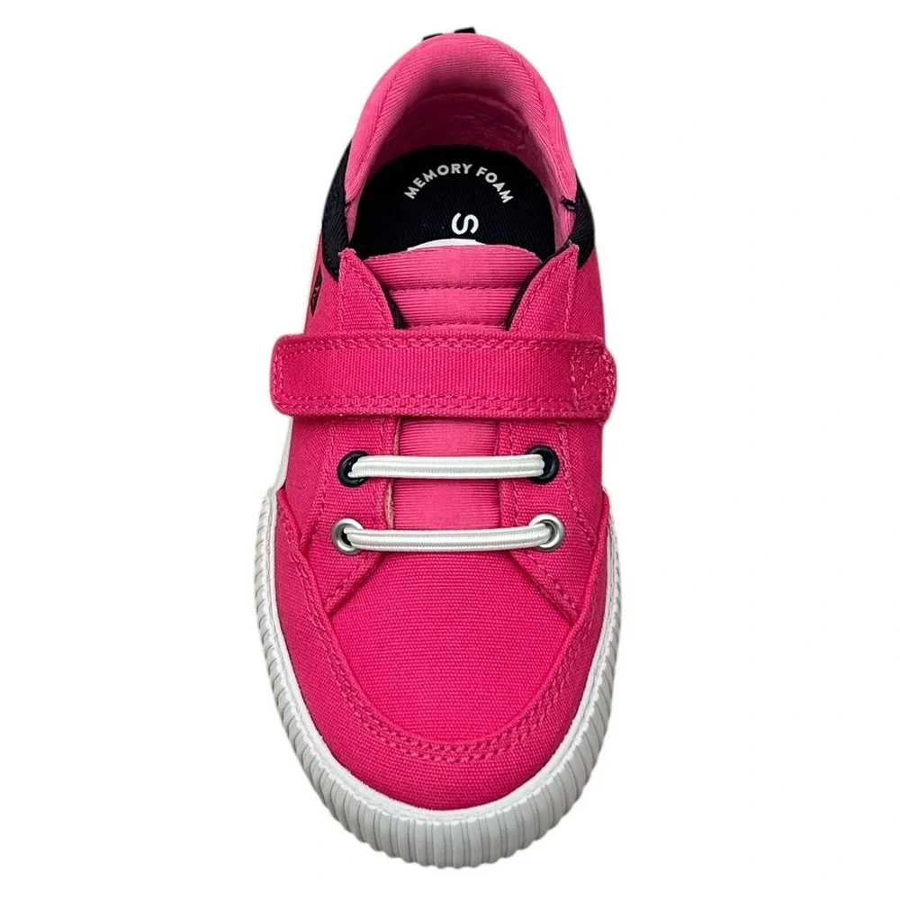 Sperry Toddler Girls Slip-on Canvas Shoes Size 8 Pink Casual Lightweight Comfort